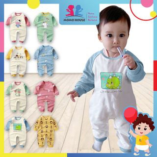 Newborn Baby Cute Animal Cartoon Romper Jumpsuits Cotton Long-Sleeved Baju Bayi Soft Clothing Toddler Pyjamas (MYB053)