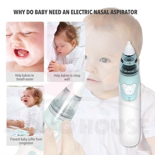 MOMO HOUSE Premium Quality Baby Electric Ear & Nasal Aspirator Ear Nose Cleaner