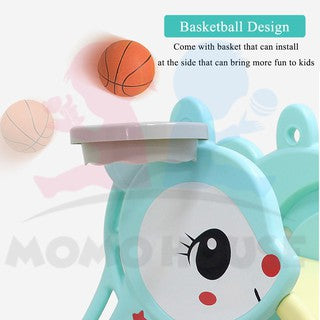 Kids Slide Playground Home Toy Long Slider Basketball Hoop Kids Toys Permainan Papan Gelongsor