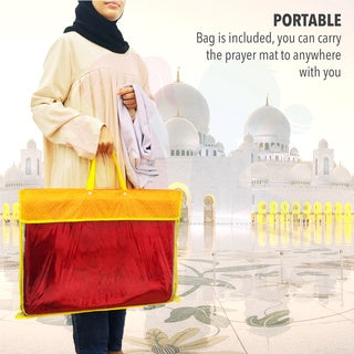 Portable Sejadah Sandar Gebu Lipat Sejadah Solat Mudah Dibawa Dengan FREE Beg