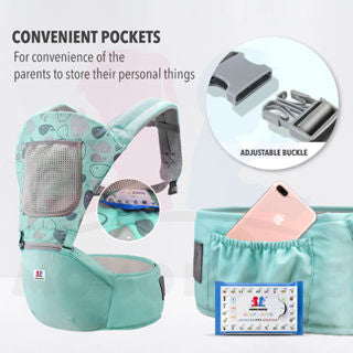 MOMO Baby Toddler Ergonomic Breathable Adjustable Carrier Hip Seat Dukung Bayi