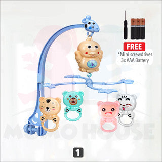 Baby Music Bed Bell Toy for Crib And Baby Cot With Music Box Hanging Toys Mainan Gantung Katil Bayi