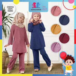 Baju Kurung Budak Karta Suit Muslimah Budak Perempuan Plazo Suit Kids Baju Muslimah Perempuan Set Muslimah Perempuan