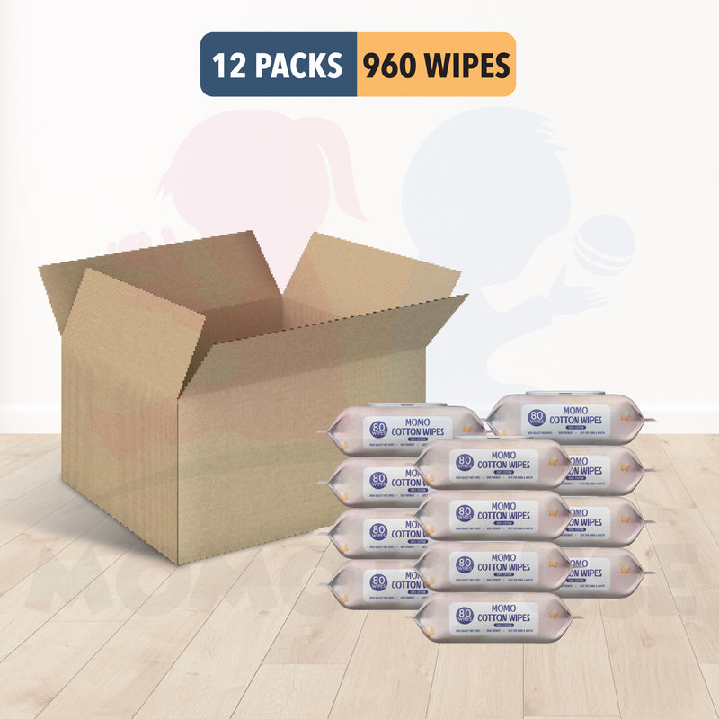 80Pcs Baby Wipes Tissue Basah Tisu Basah Baby Wet Tissue Wet Tisu Basah Bayi Non-Alcohol, Parabens Free, Fragrance Free