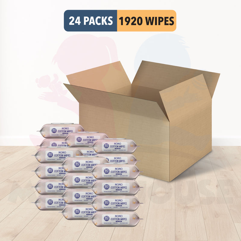 80Pcs Baby Wipes Tissue Basah Tisu Basah Baby Wet Tissue Wet Tisu Basah Bayi Non-Alcohol, Parabens Free, Fragrance Free