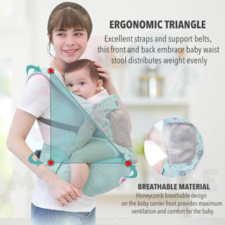 MOMO Baby Toddler Ergonomic Breathable Adjustable Carrier Hip Seat Dukung Bayi