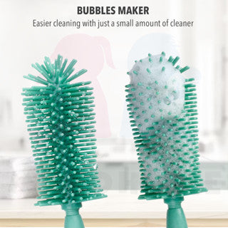 Bottle Cleaning Brush Bottle Brush Set Pencuci Botol Susu Berus Soft Silicone Straw Brush Silicone Bottle Brush Cleaning