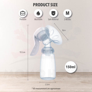 Manual Breast Pump Real Bubee Breast Milk Pump Susu Breastpump with Bottle Collector Nipple Suction Pump