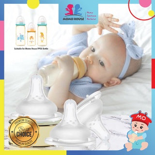 Premium Momo House PPSU Bottle Teat Puting Teat Wide Neck Bottle (Anti Colic)