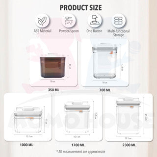 Baby Milk Powder Airtight Storage Container Reusable Food Storage Container With Scraper Bekas Kedap Udara Susu Bayi