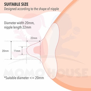 [2 pcs] Natural Fit Silicone Nipple Shield Breastfeeding