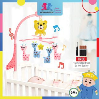 Baby Music Bed Bell Toy for Crib And Baby Cot With Music Box Hanging Toys Mainan Gantung Katil Bayi