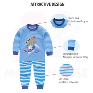 Newborn Pyjamas Baby Sleepsuit Long Sleeve Set Baju Tidur (BM003)