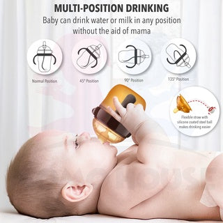 Momo House Silicone Baby Milk Bottle Botol Susu Newborn & Kids Anti Colic Feeding Wide Neck Bottle