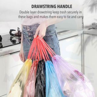 Drawstring Garbage Bag Sampah Bertali Kitchen Garbage Bag Rubbish Bag Plastik Sampah Tali Trash Bag Drawstring Bag