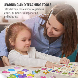 ðŸ”¥Hot itemðŸ”¥Wooden Educational Hand Grip Jigsaw Puzzle Kids & Baby Early Learning Knob Puzzle Toys