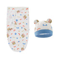 2 in 1 Set Baby Newborn Swadle Wrap With Hat Cotton Kain Bedung Bayi Dengan Topi Lembut