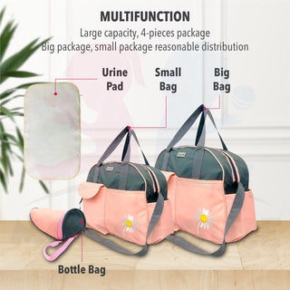 4 in 1 Mummy Diaper Bag Tote Bag Baby Diaper Bag Waterproof & Dustproof Multifunction Maternity Travel Bag