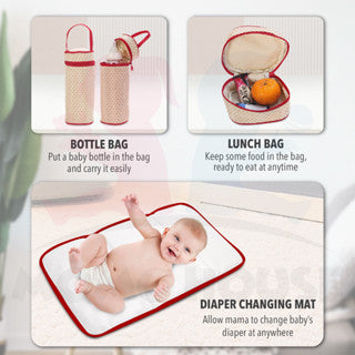 MOMO HOUSE 5 in 1 Mummy Essential Diaper Bag