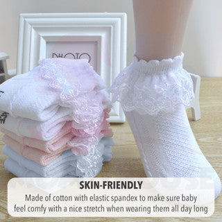 Baby Lace Socks Baby Girl Stokin Budak Perempuan Sarung Kaki Baby Socks Kids Socks Girl Stokin Kanak Kanak Perempuan