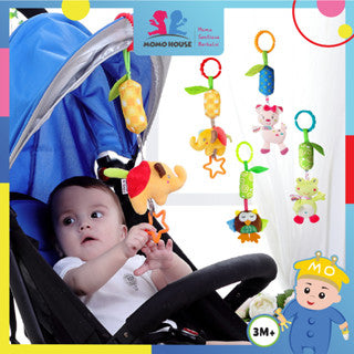 Baby Infant Toys Infant Stroller Bed Cot Crib Hanging Doll Teether Animal Rattles Toys