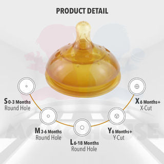 Puting Teat Extra Soft & Wide Neck Artificial Nipple Gantian Compatible for all Momo House Silicone Milk Bottles