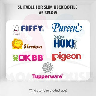 Slim Neck Teat Puting Susu Soft Standard Neck Teat Feeding Nipple Puting Botol Susu Anti-Tumpah (Anti Colic)