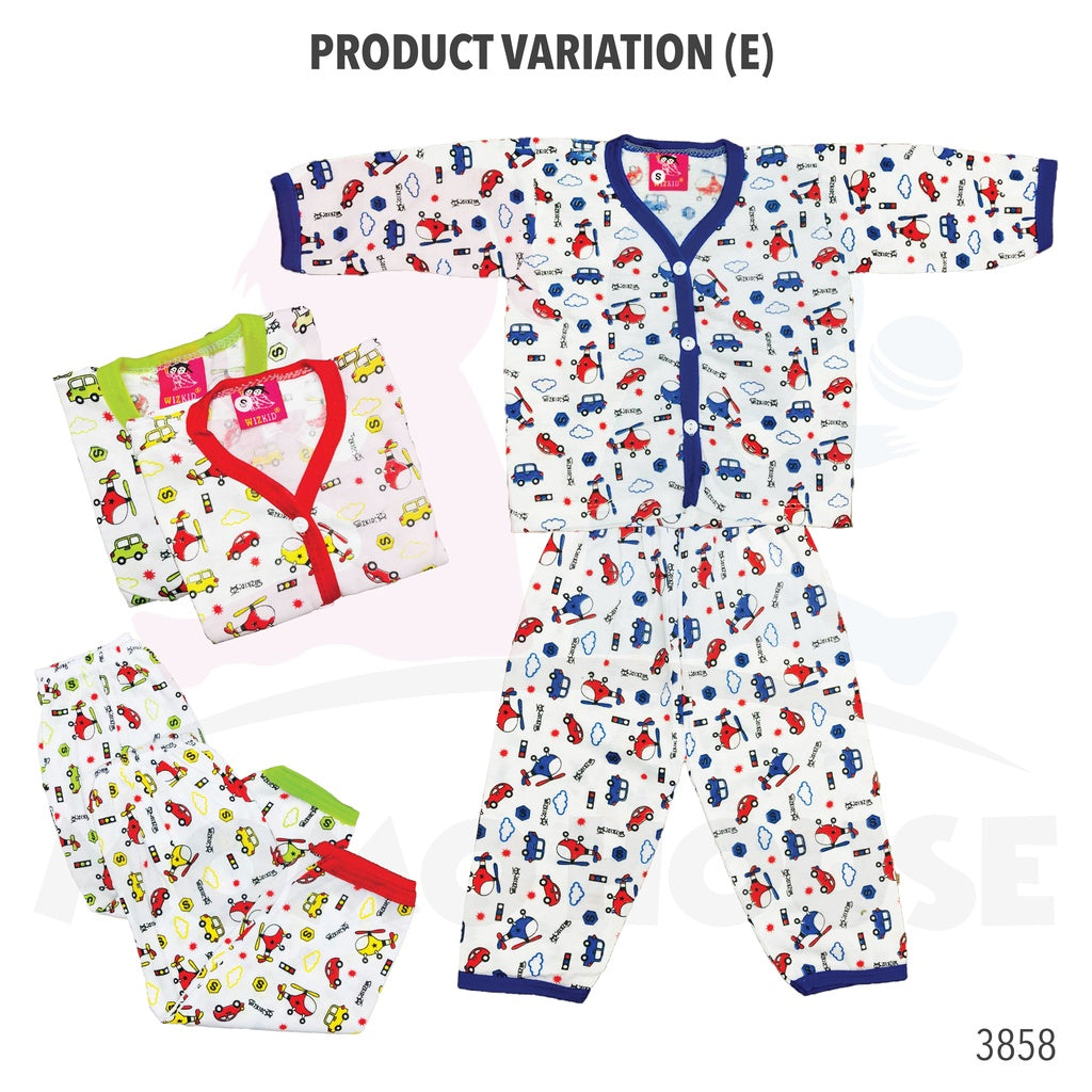 Newborn Baju Baby Infant Suit Car Design Baju Baby (1pcs = Baju + Seluar) (Random Pick)(3852 & 3853 & 3854)