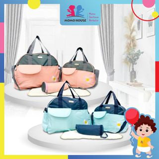 4 in 1 Mummy Diaper Bag Tote Bag Baby Diaper Bag Waterproof & Dustproof Multifunction Maternity Travel Bag