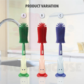 Bottle Cleaning Brush Bottle Brush Set Pencuci Botol Susu Berus Soft Silicone Straw Brush Silicone Bottle Brush Cleaning