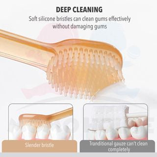 Berus Gigi Baby 3 in 1 Silicone Baby Toothbrush Tongue Cleaner Baby Soft Toothbrush Infants Pembersih Lidah Baby Tooth B