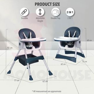 Multifunction Baby Chair Feeding Safety Baby Chair Adjustable Foldable Portable Dining High Chair Baby with Storage Bag