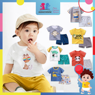 Newborn Baby T shirt Short Sleeve Set Baby Kids Clothing (BM004)