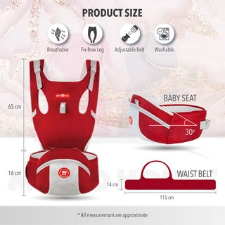 (New Design) Premium Ergonomic Breathable & Adjustable Baby Carrier With Hip Seat and Storage