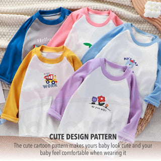 Baby Long Sleeve Shirt Baju Tidur Budak Pyjamas Kids Baju Tidur Baby Pyjamas Baby Shirt Baju Lengan Panjang Budak