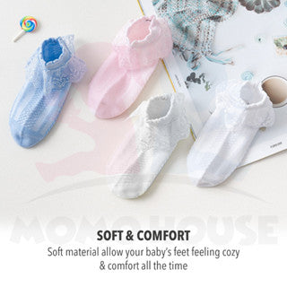 Baby Lace Socks Baby Girl Stokin Budak Perempuan Sarung Kaki Baby Socks Kids Socks Girl Stokin Kanak Kanak Perempuan