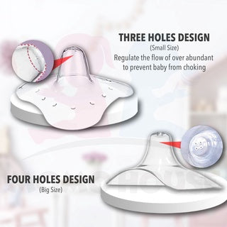 [2 pcs] Natural Fit Silicone Nipple Shield Breastfeeding