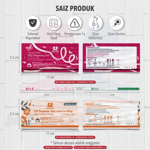 (MDA Approved) HCG Pregnancy Test Kit Test Pregnant Test Urine Pregnancy Test Ovulation Test Strip Ovulation Test Kit