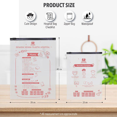 Momo House Ziplock Bag Hospital Bag For Baby Zipper Bag For Clothes Organizer Plastik Hospital Bersalin