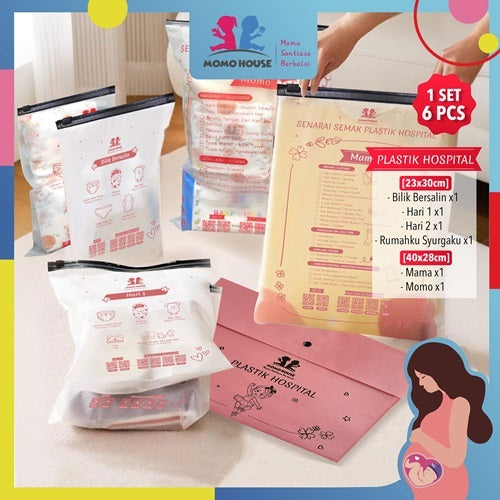 Momo House Ziplock Bag Hospital Bag For Baby Zipper Bag For Clothes Organizer Plastik Hospital Bersalin
