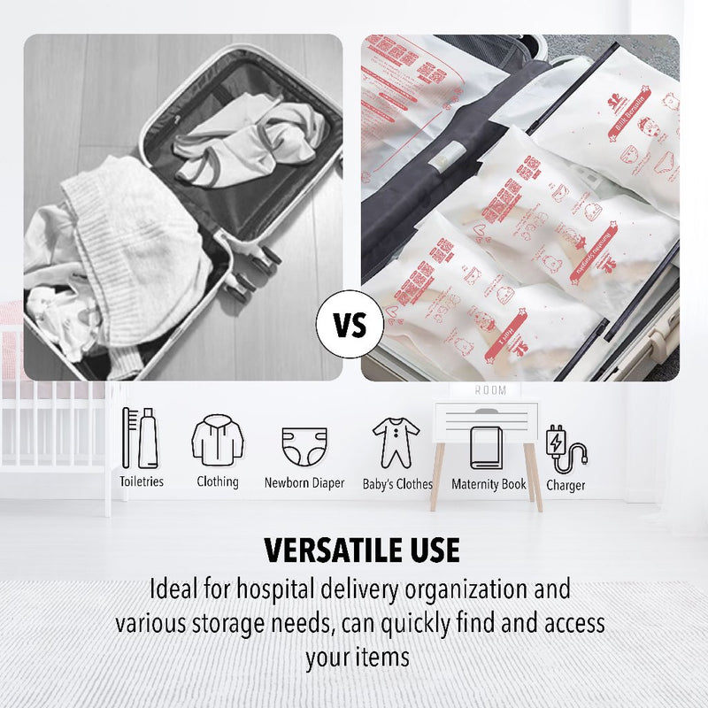 Momo House Ziplock Bag Hospital Bag For Baby Zipper Bag For Clothes Organizer Plastik Hospital Bersalin