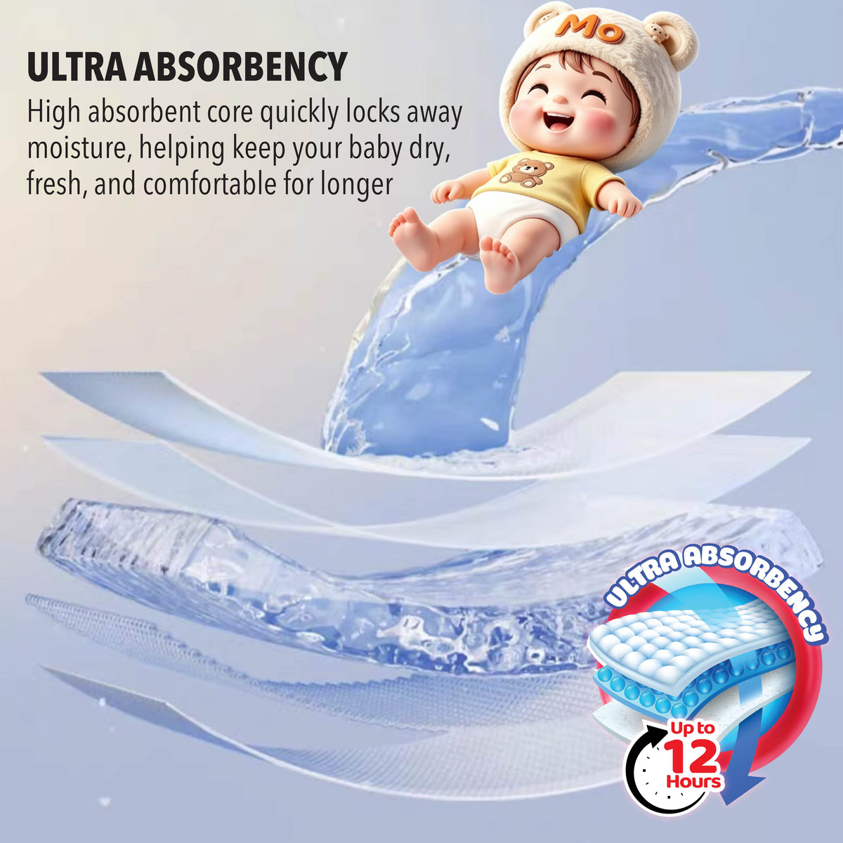Momo House Momo AirDry Pants Lampin Pakai Buang Jenis Seluar Super Lembut Untuk Kanak-Kanak Diaper Pants Kids Super Soft Popok Bayi Bernafas Nyaman untuk Keseharian