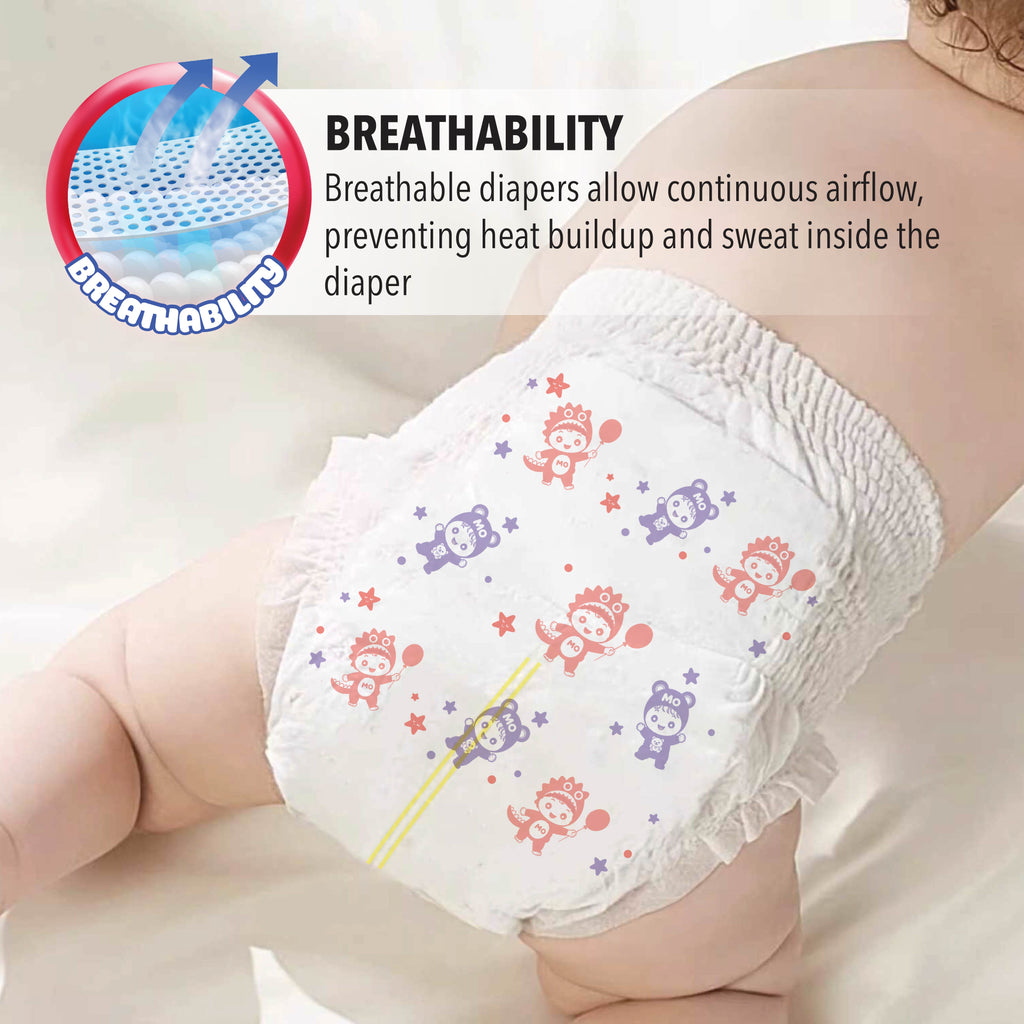 Momo House Momo AirDry Pants Lampin Pakai Buang Jenis Seluar Super Lembut Untuk Kanak-Kanak Diaper Pants Kids Super Soft Popok Bayi Bernafas Nyaman untuk Keseharian