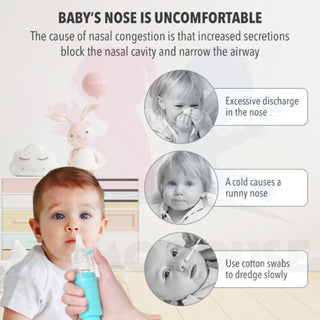 Baby Manual Nasal Aspirator Safety Nose Cleaner Baby Penyedut Hidung Bayi Vacuum Nose Mucus Suction Sedut Hingus Baby