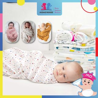 Newborn Baby Muslin Swaddle Soft Blanket Kain Bedung Kain Selimut Napkin Lampin - Premium Quality