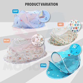 Premium Folding Mosquito Net 3 in 1 Infant Cushion Mattress Baby Bed Nets (Kelambu Baby + Tilam Baby + Bantal Baby)