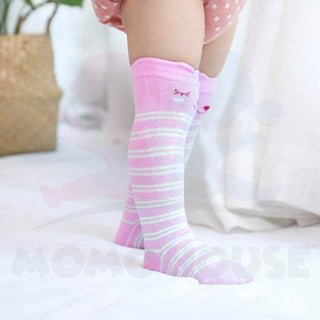 Newborn Cotton Baby Knee High Socks Kids Infant Toddler Cartoon Anti Mosquito Stockings Soft Cotton Socks (HSOCK02)