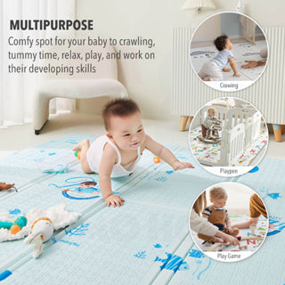 180x148x0.8CM Baby Playmat Baby Carpet Floor Mats Play Mat Large Foldable Waterproof Playmats