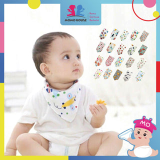 Baby Bibs Toddler Cotton Triangle Bib With Button (20 Design)