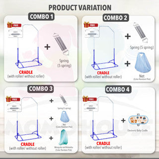 (NEW DESIGN) MOMO HOUSE Baby Spring Cot Stand/ Buaian Bayi/ Baby Cradle Swing/ Buai Baby